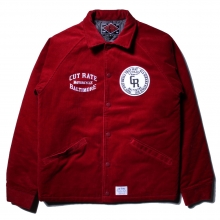 cut-rate,CORDUROY COACH JACKET, RED