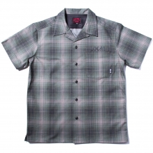 cutrate, s/s herringbone print check shirt