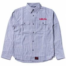 cutrate, l/s used wash stripe shirt