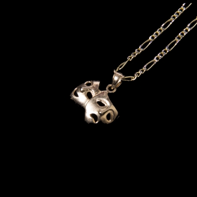 トゥーフェイス 10K イエローゴールド ペンダントヘッド ＆ ネックレス