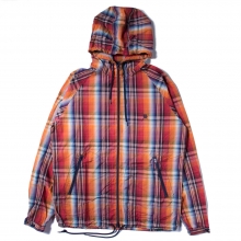 Back Channel, gradation check hooded jacket.