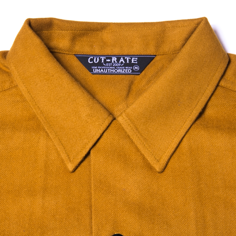 カットレイト ロングスリーヴ フランネルエンブロイデリー ワーク シャツ