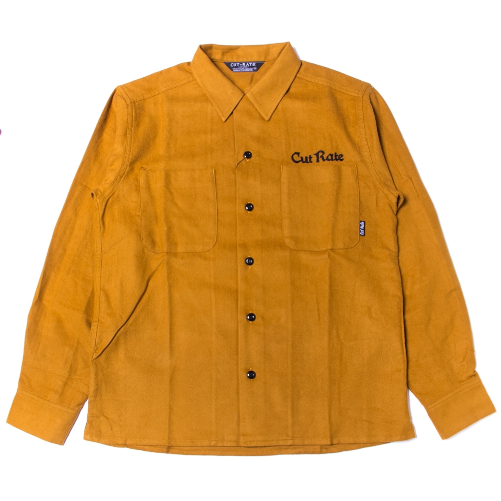 カットレイト ロングスリーヴ フランネルエンブロイデリー ワーク シャツ