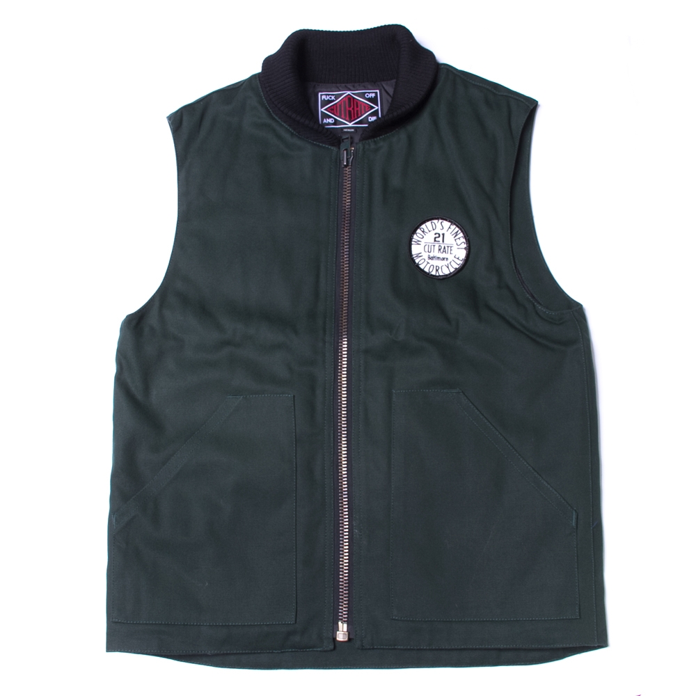 カットレイト ダック ワーク ベスト | CUTRATE DUCK WORK VEST - TWO 