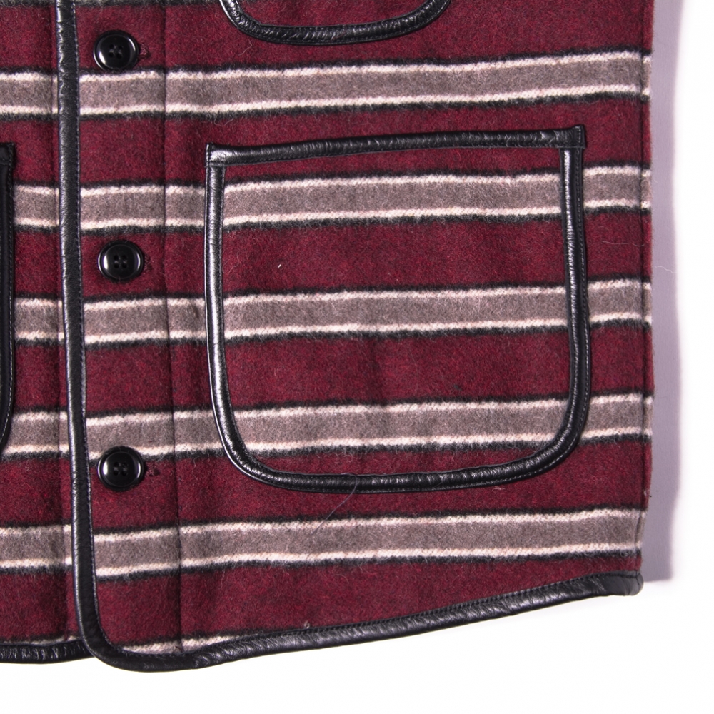 カットレイト ボア ストライプ ベスト | CUTRATE, BOA STRIPE VEST  