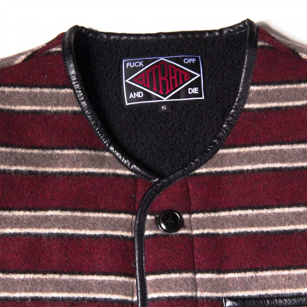 カットレイト ボア ストライプ ベスト | CUTRATE, BOA STRIPE VEST  