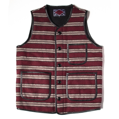 カットレイト ボア ストライプ ベスト | CUTRATE, BOA STRIPE VEST  