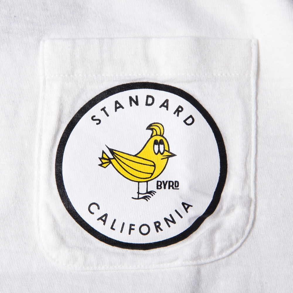 バード スタンダード カリフォルニア ロゴ ポケット tシャツ