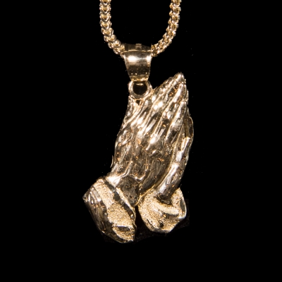 プレイング ハンド 10K イエロー ゴールド ペンダント ヘッド