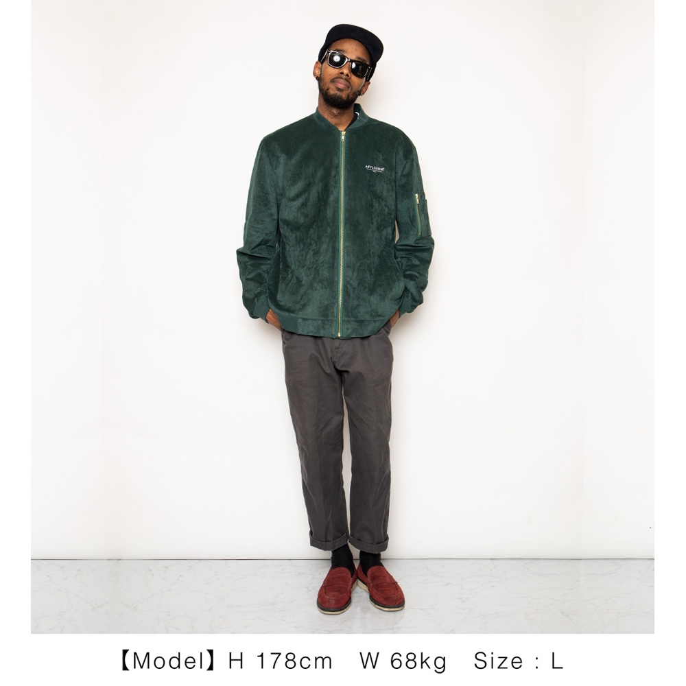 未使用 APPLEBUM TRICOT SUEDE MA-1 JACKET