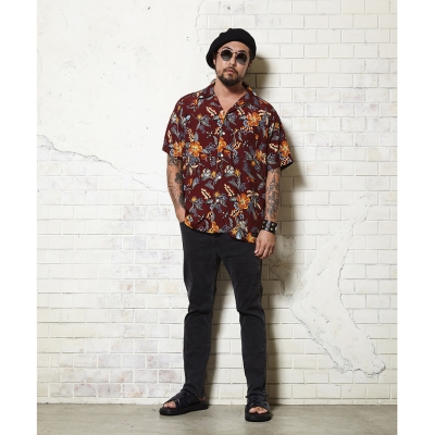 キャプテンズヘルム CAPTAINS HELM ハワイアンシャツ　アロハ　黒 キャプテンズヘルム アロハ シャツ | CAPTAINS HELM HAWAIIAN SS