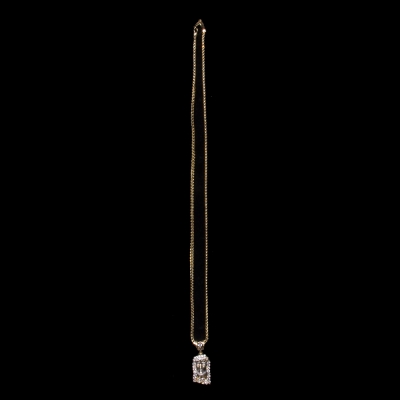 ジーザス 10k yellow gold pendant & 10k necklace