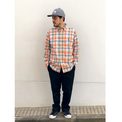 スタンダードカリフォルニア マドラス チェック ボタン ダウン シャツ