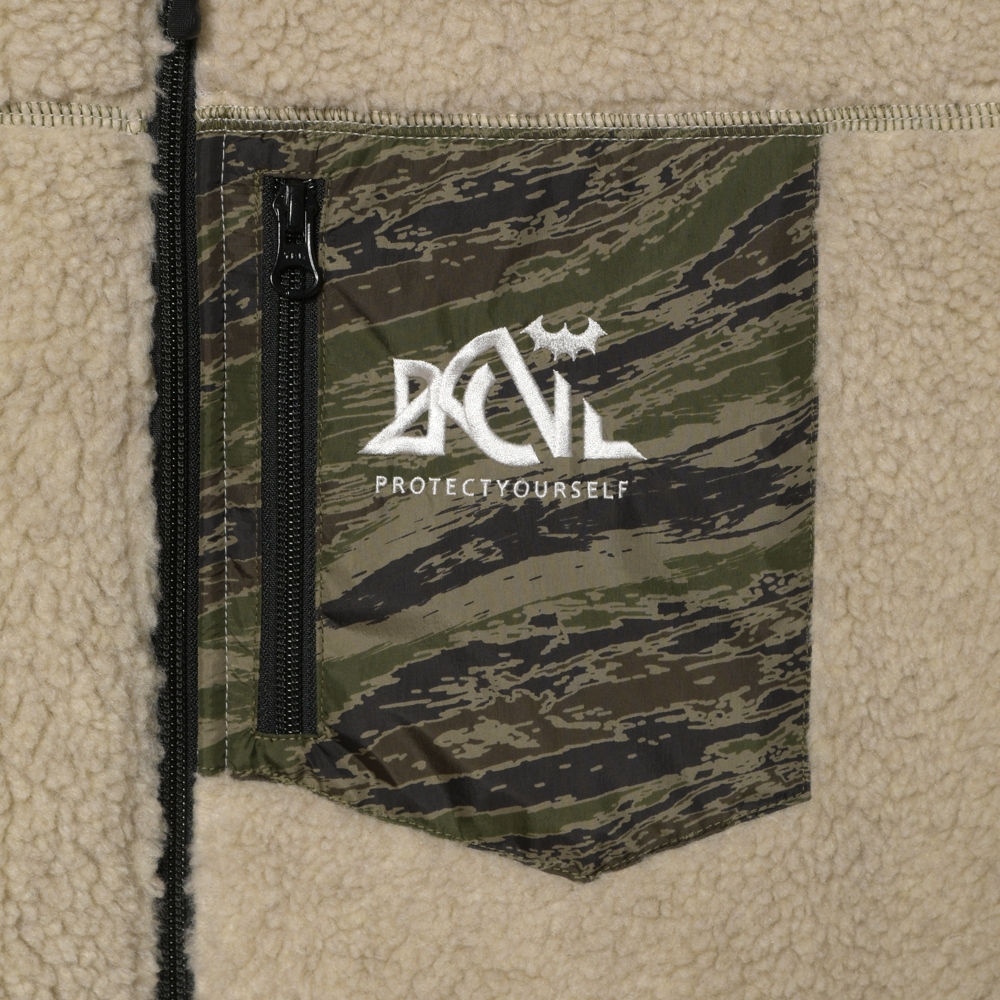 Back Channel XL ボア襟付き Backchannel GHOSTLION CAMO BOA JACKET | birnest official web site