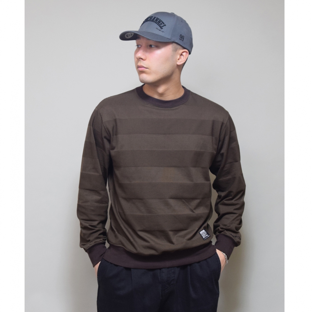 BackChannel COOLMAX CREW SWEATブラック バックチャンネル クールマックス クルー スウェット | BACK CHANNEL