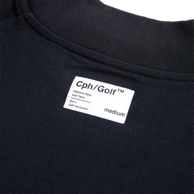 キャプテンズヘルム ゴルフ スイング サイクル ロゴ モック ネック