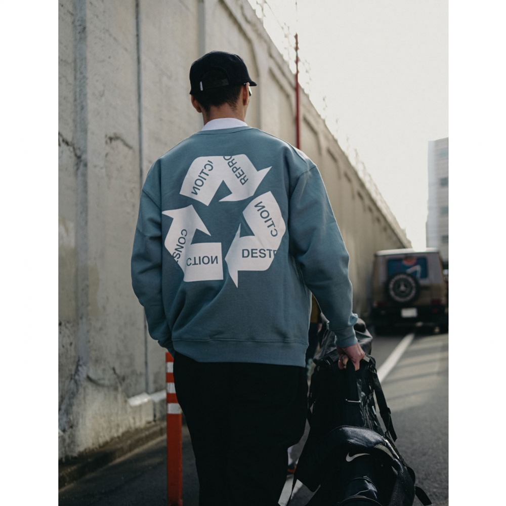 キャプテンズヘルム ゴルフ スイング サイクル ロゴ クルー スエット