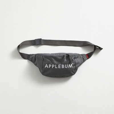 断*！様 【APPLEBUM】ロゴ刺繍 ウエストバッグ バッグ【Gray】送料込 アップルバム ロゴ ウエスト バッグ | APPLEBUM LOGO WAIST BAG - TWO