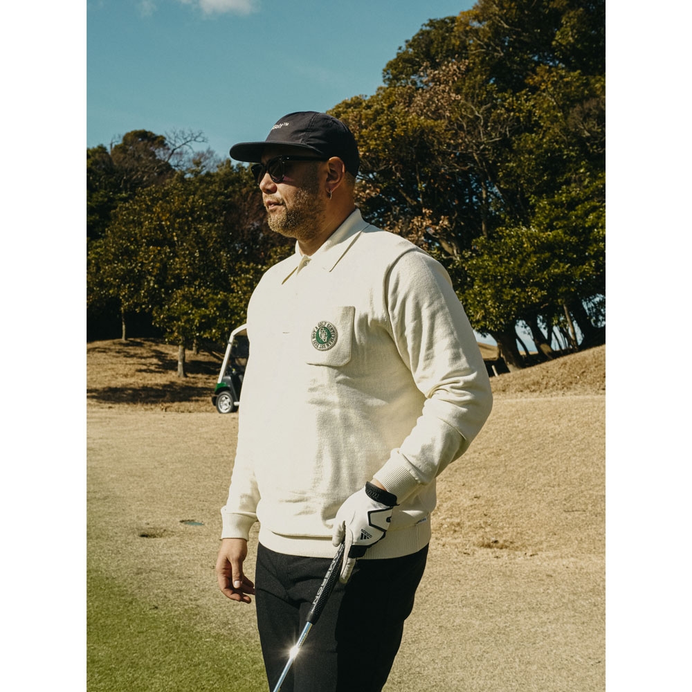 Captains Helm Golf JACQUARD LS POLO Lサイズ キャプテンズヘルム ゴルフ クラブ ジャガード ロングスリーブ ポロ