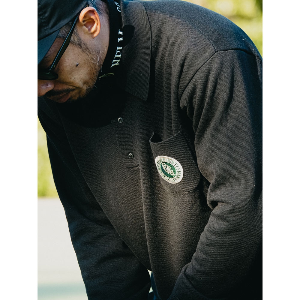 Captains Helm Golf JACQUARD LS POLO Lサイズ キャプテンズヘルム ゴルフ クラブ ジャガード ロングスリーブ ポロ