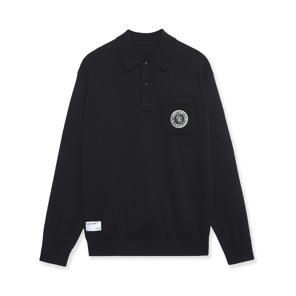 キャプテンズヘルム ゴルフ クラブ ジャガード ロングスリーブ ポロ