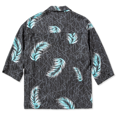 キャリー 3/4 スリーブ オールオーバー フェザー パターン R/P ドロップ ショルダー シャツ