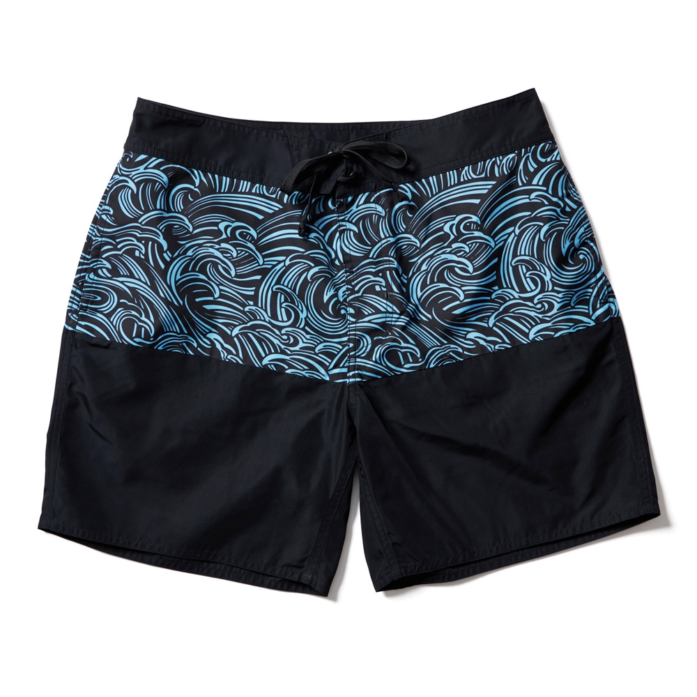 ソフトマシーン ブラック ウェーブ ボード ショーツ
