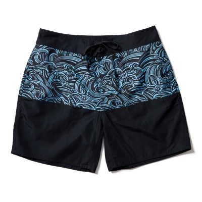 ソフトマシーン ブラック ウェーブ ボード ショーツ