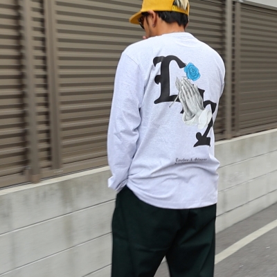 ロス オリジナル ローズ プレイングハンド ロングスリーブ ティーシャツ