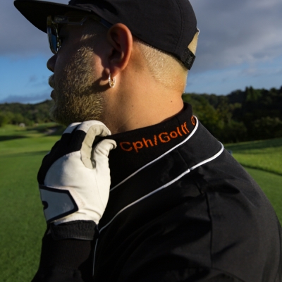 キャプテンズヘルム ゴルフ ジャガード モック ネック ロングスリーブ