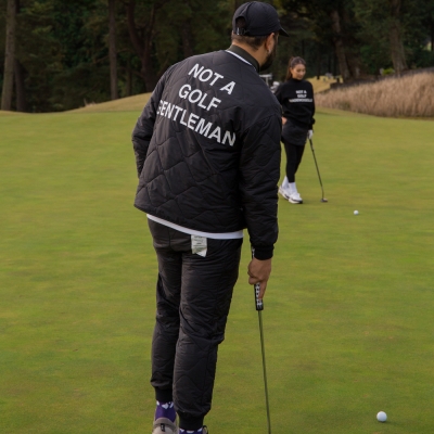 キャプテンズヘルム ゴルフ キルティング ノーカラー ジャケット