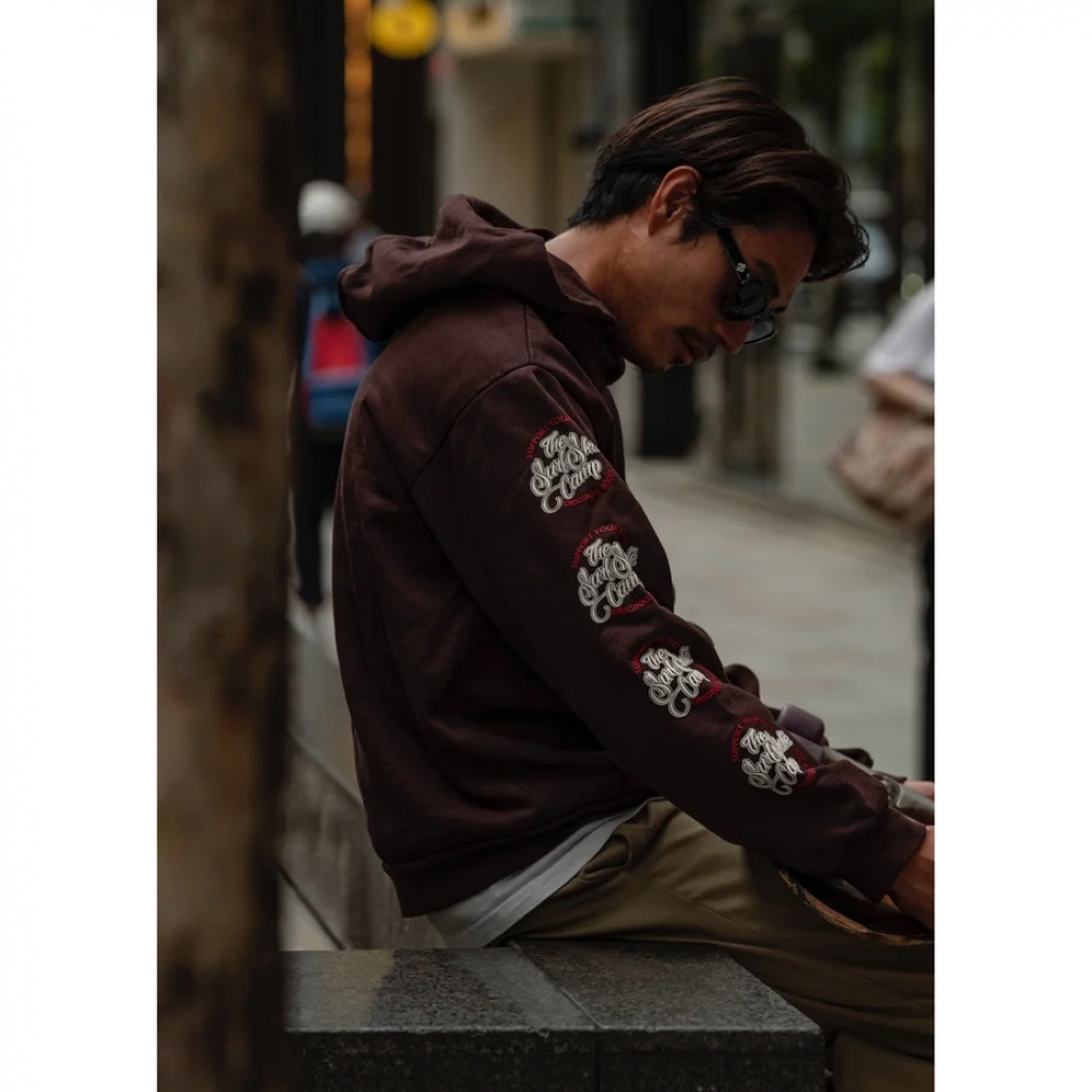 サーフスケートキャンプ ガーメント ダイ オリジナル ロゴ フーディー