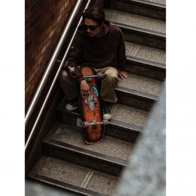 サーフスケートキャンプ ガーメント ダイ オリジナル ロゴ フーディー