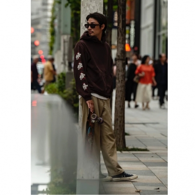 サーフスケートキャンプ ガーメント ダイ オリジナル ロゴ フーディー