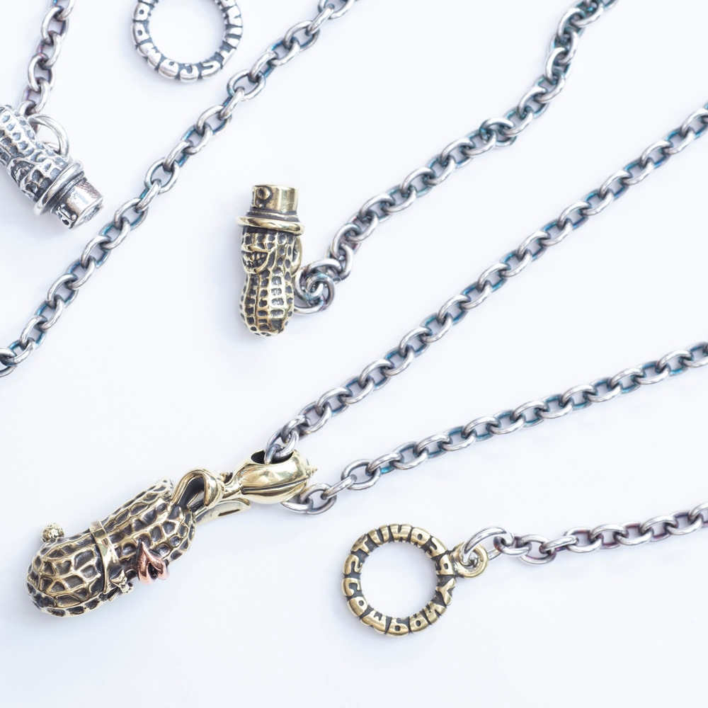 ピーナッツカンパニー ミドル バニー ブラス X カッパー + チェーン シルバー X ブラス