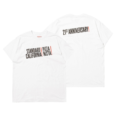 スタンダードカリフォルニア × ピザニスタ 21周年 ロゴ Tシャツ
