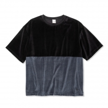 キャリー バイカラー ベロア ドロップ ショルダー カットソー