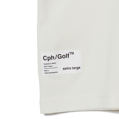 キャプテンズヘルム ゴルフ オーバーラップ ロゴ ジャガード モック
