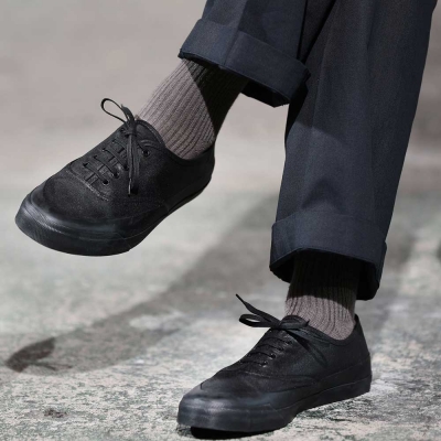 ピーナッツカンパニー ワックスド コットン Pデッキ シューズ