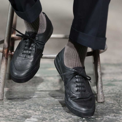 ピーナッツカンパニー ワックスド コットン Pデッキ シューズ