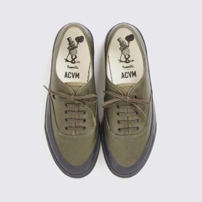 ピーナッツカンパニー ワックスド コットン Pデッキ シューズ