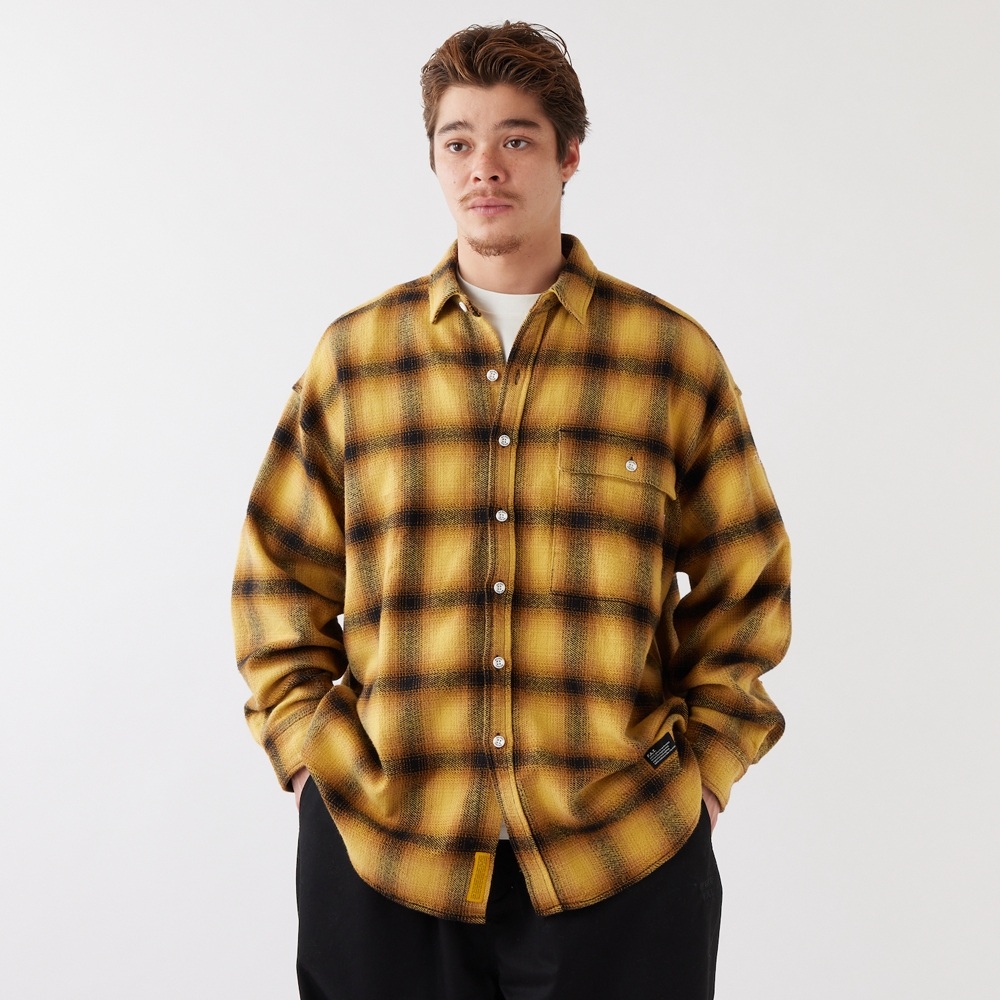 F.A.T. フランネルネルシャツ イエロー・ブラックチェック F.A.T. フランネルネルシャツ イエロー・ブラックチェック FAT