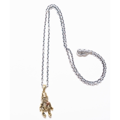 ピーナッツカンパニー テディー ベロピーナッツ + シルバー チェーン 50cm ラウンド