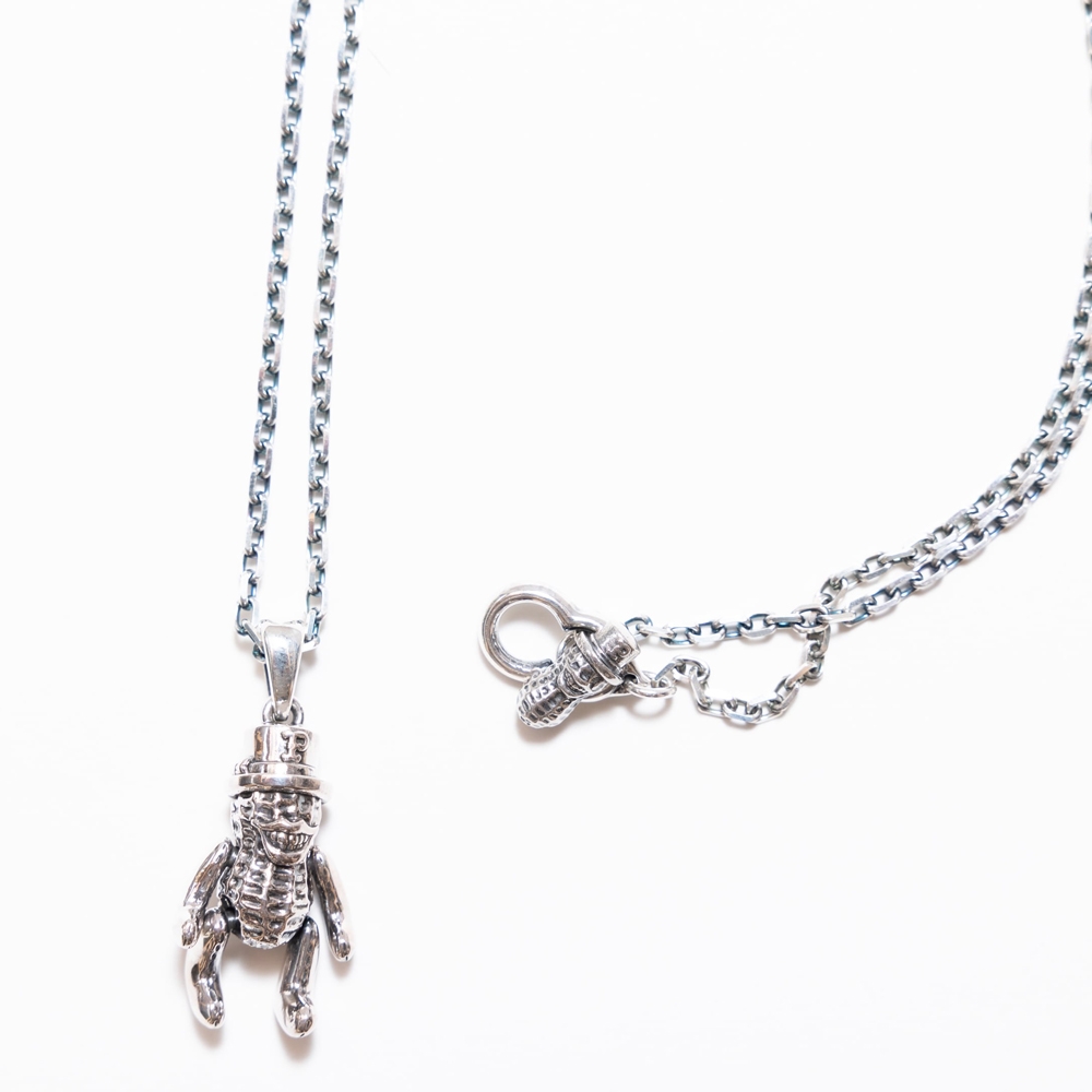 ピーナッツカンパニー テディー ピーナッツ + シルバー チェーン 50cm ラウンド