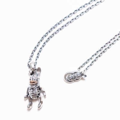 ピーナッツカンパニー テディー バニーピーナッツ + シルバー チェーン 50cm ラウンド