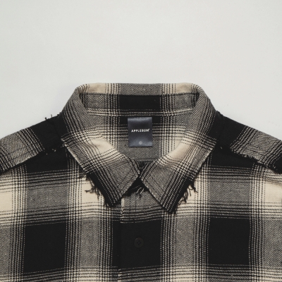 アップルバム カット オフ ネル シャツ