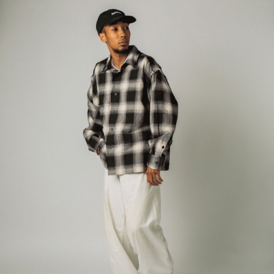 アップルバム カット オフ ネル シャツ