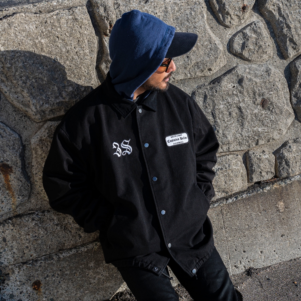 キャプテンズヘルム 38 ロゴ デニム コーチ ジャケット