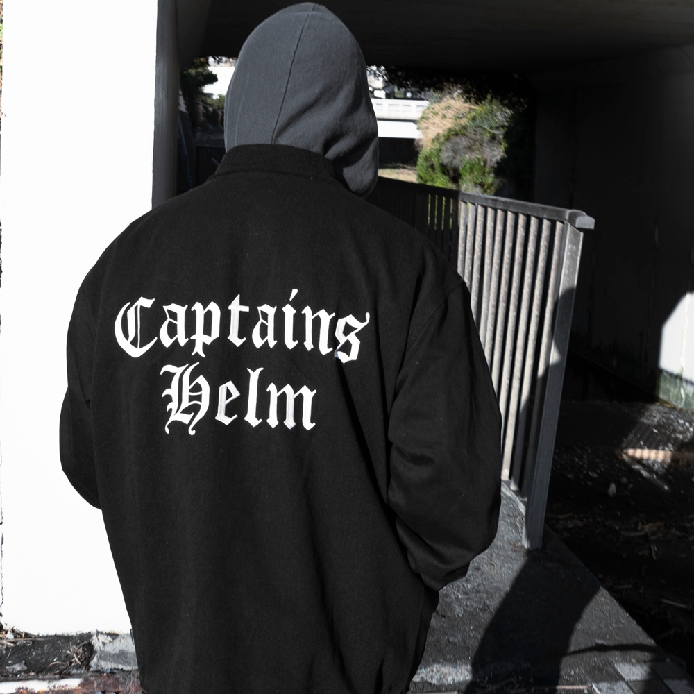 キャプテンズヘルム 38 ロゴ デニム コーチ ジャケット