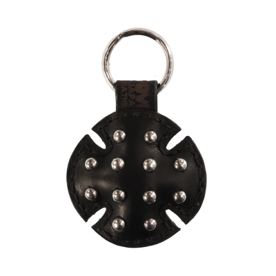 ロス オリジナル ハンダブ アイアンクロス レザーキーホルダー